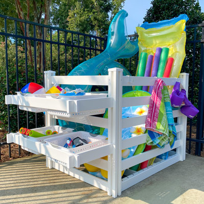 Container for pool toys discount